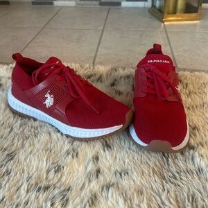 Polo Red,Slide on Sneakers.